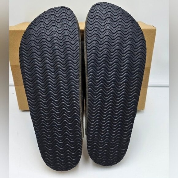 Suede Leather Clogs Men 10.5 / Women 12 Army Green Cork Footbed Comfort - Picture 5 of 9